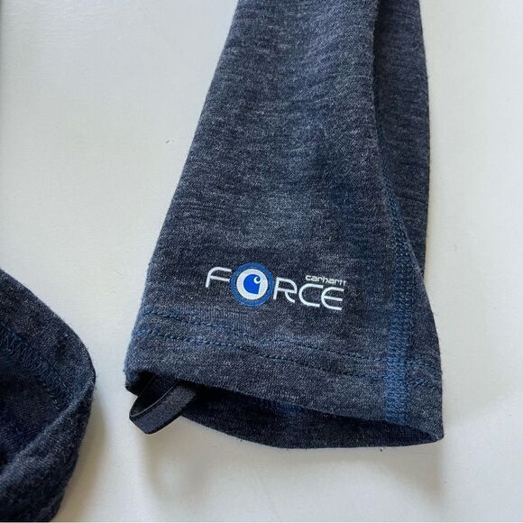 Carhartt Men's Force Midweight Synthetic-Wool Blend Base Layer Quarter-Zip Large - Picture 7 of 9